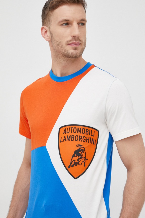 Lamborghini t-shirt niebieski 72XBH012