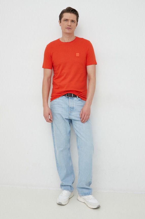 BOSS t-shirt bawełniany BOSS ORANGE 50472584 pomarańczowy AA00