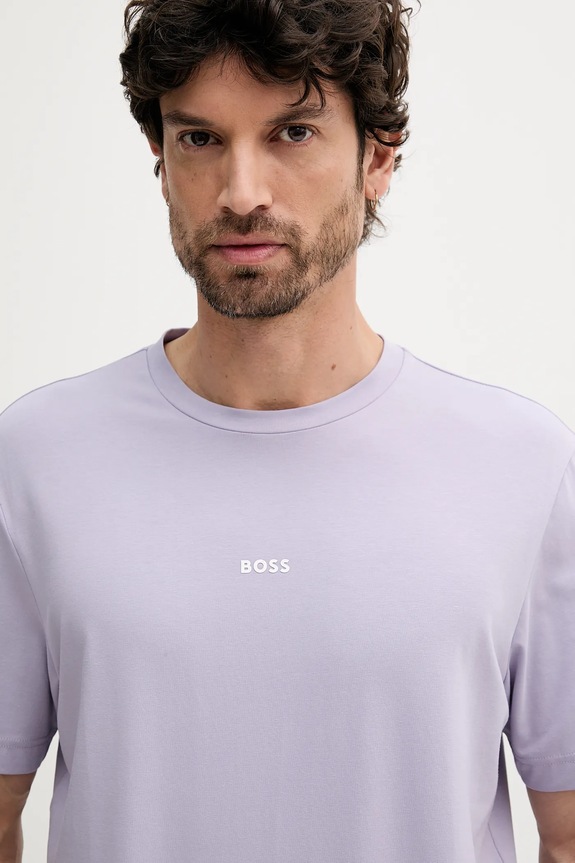 Odzież BOSS Orange T-shirt męski z bawełną TChup 50473278 różowy