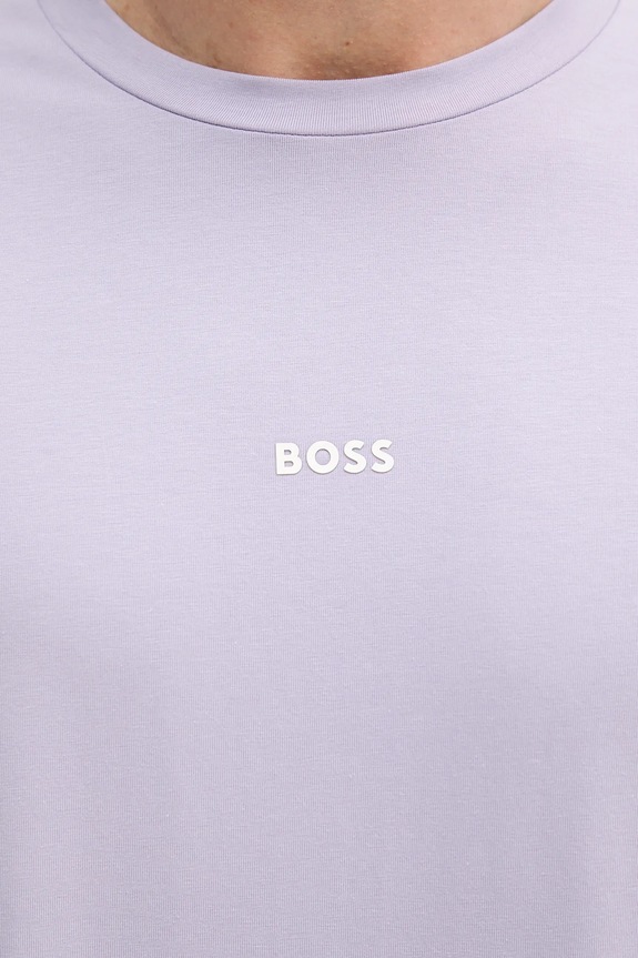 BOSS Orange T-shirt męski z bawełną TChup różowy 50473278