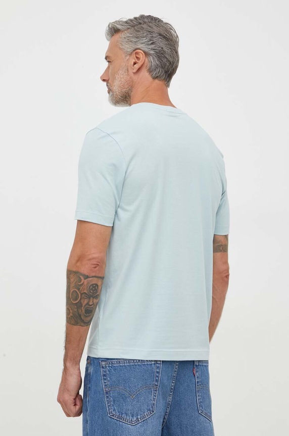 Ρούχα BOSS Orange T-shirt ανδρικό με βαμβάκι TChup 50473278 μπλε