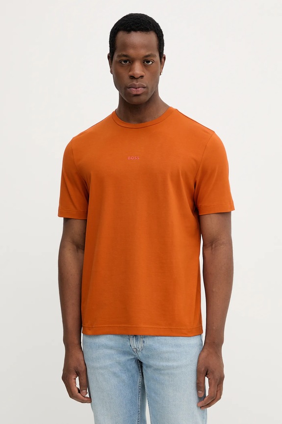 BOSS Orange t-shirt ανδρικό βαμβακερό TChup slim πορτοκαλί 50473278