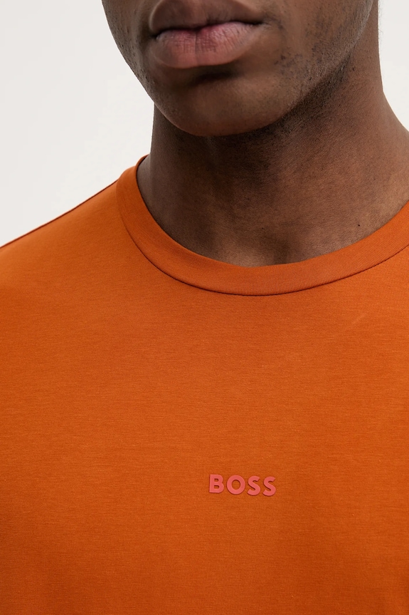 BOSS Orange t-shirt ανδρικό βαμβακερό TChup πορτοκαλί 50473278