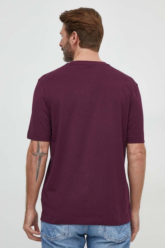 Odzież BOSS Orange T-shirt męski z bawełną TChup 50473278 fioletowy