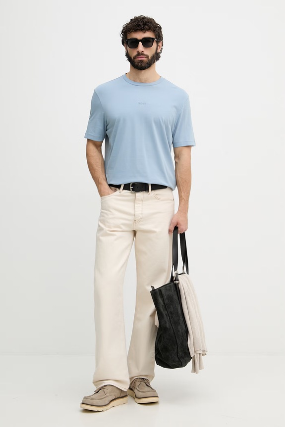 BOSS Orange t-shirt ανδρικό με βαμβάκι TChup 50473278 μπλε AA00