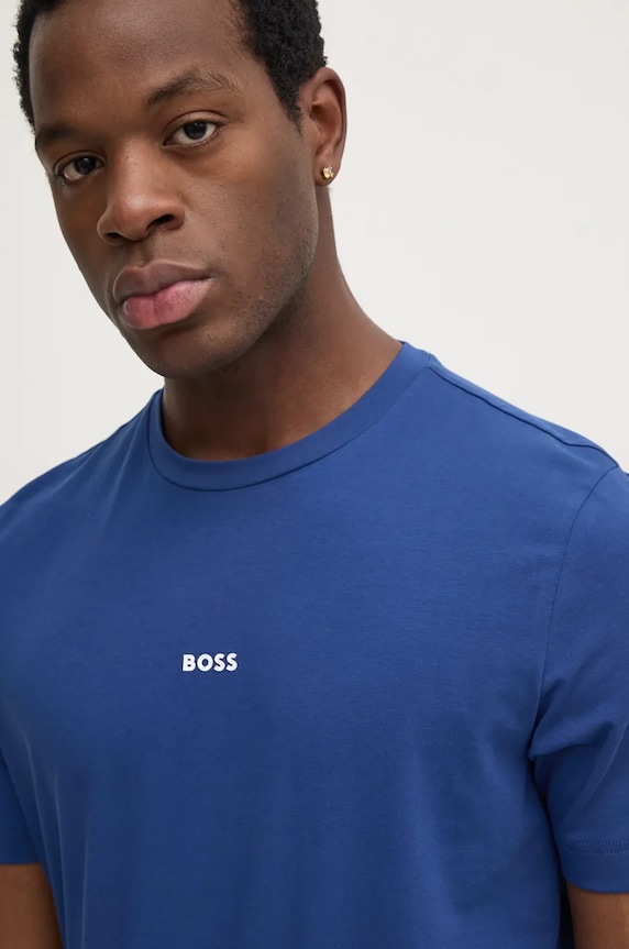 BOSS Orange tričko pánské s bavlnou TChup modrá 50473278