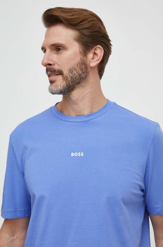 BOSS Orange t-shirt Ανδρικό με βαμβάκι TChup με ελαστάν μπλε 50473278