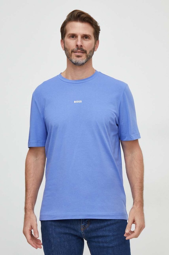 BOSS Orange t-shirt Ανδρικό με βαμβάκι TChup 50473278 μπλε AA00