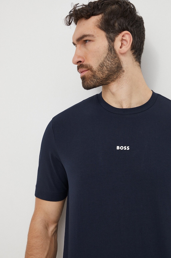 Ρούχα BOSS Orange t-shirt ανδρικό με βαμβάκι TChup 50473278 σκούρο μπλε