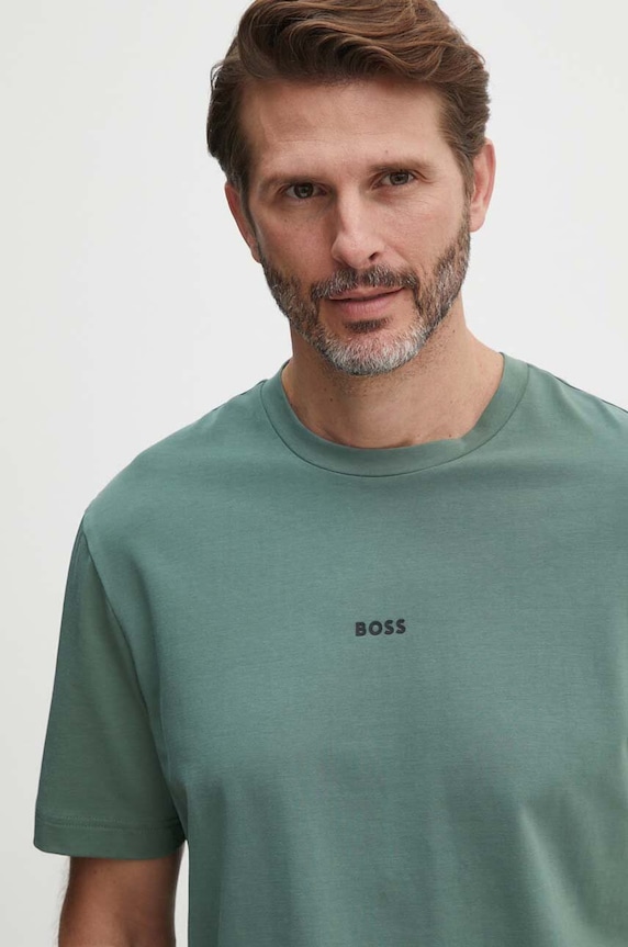 BOSS Orange t-shirt ανδρικό με βαμβάκι TChup 50473278 πράσινο AA00