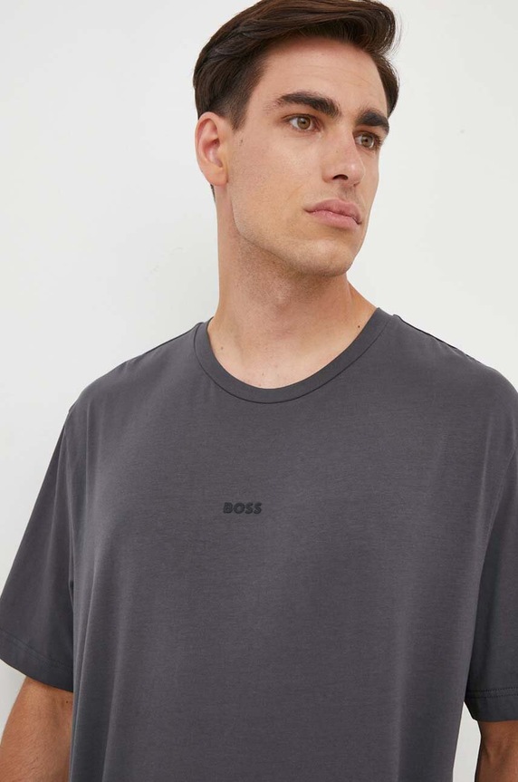 BOSS Orange T-shirt męski z bawełną TChup szary 50473278