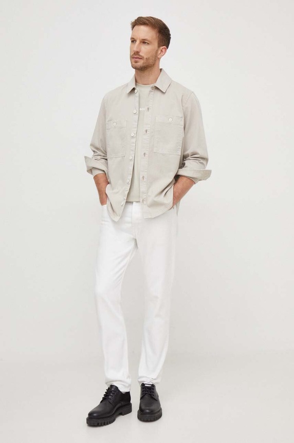 BOSS Orange t-shirt ανδρικό με βαμβάκι TChup 50473278 πράσινο AA00