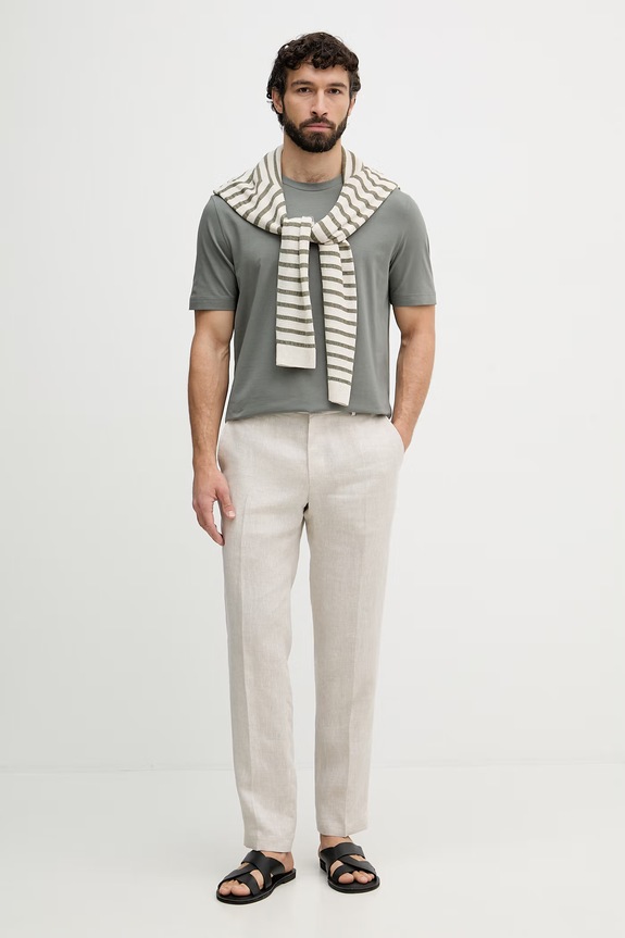 BOSS Orange футболка для мужчин с хлопком TChup 50473278 зелёный AA00