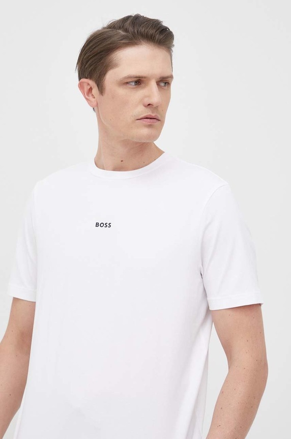 BOSS Orange t-shirt ανδρικό με βαμβάκι TChup με ελαστάν λευκό 50473278