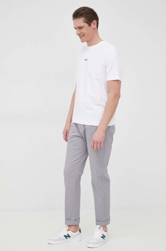 BOSS Orange t-shirt ανδρικό με βαμβάκι TChup 50473278 λευκό AA00