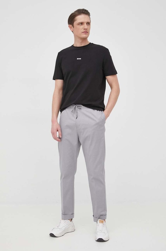 BOSS Orange t-shirt ανδρικό με βαμβάκι TChup 50473278 μαύρο AA00