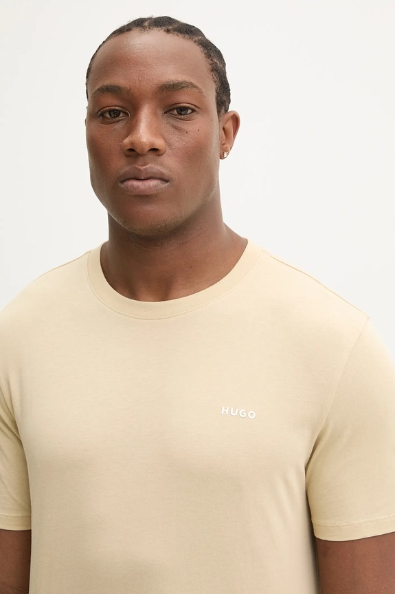 HUGO tricou bărbați din bumbac Dero222 50466158 bej SS26