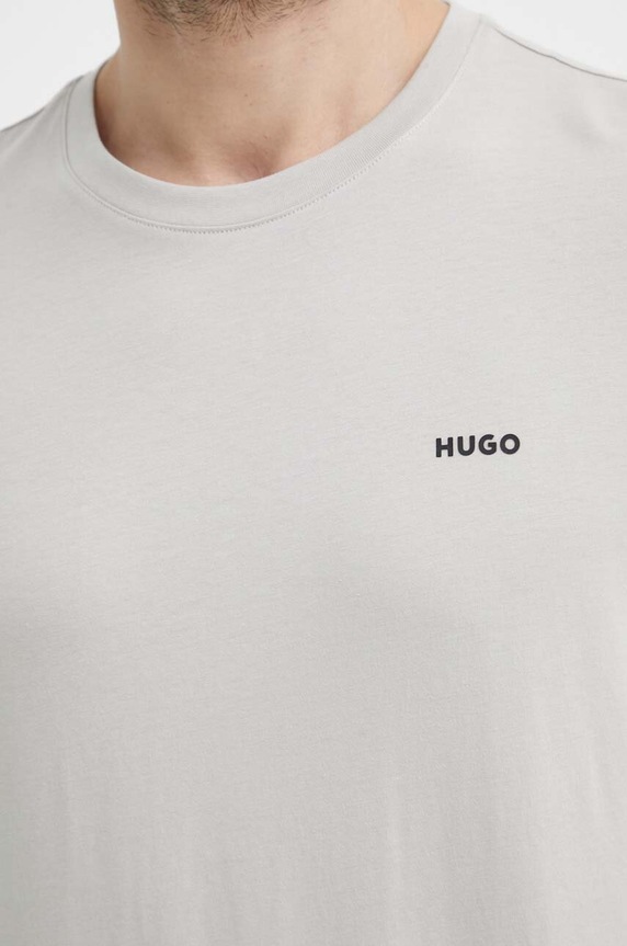 HUGO tričko pánske bavlnené Dero222 sivá 50466158