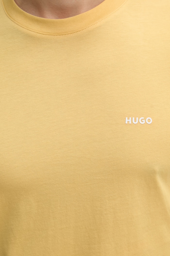 HUGO tričko pánske bavlnené Dero222 50466158 žltá