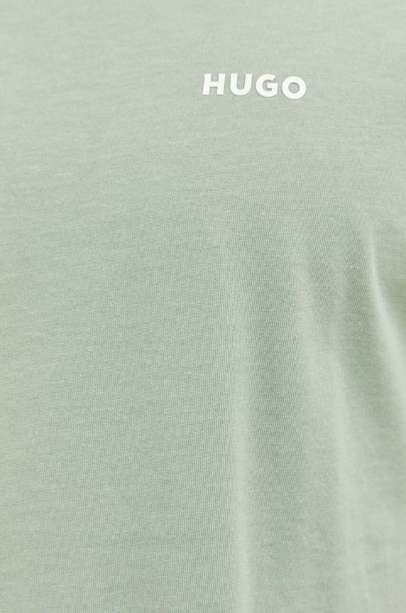 HUGO T-shirt męski bawełniany Dero222 50466158 zielony