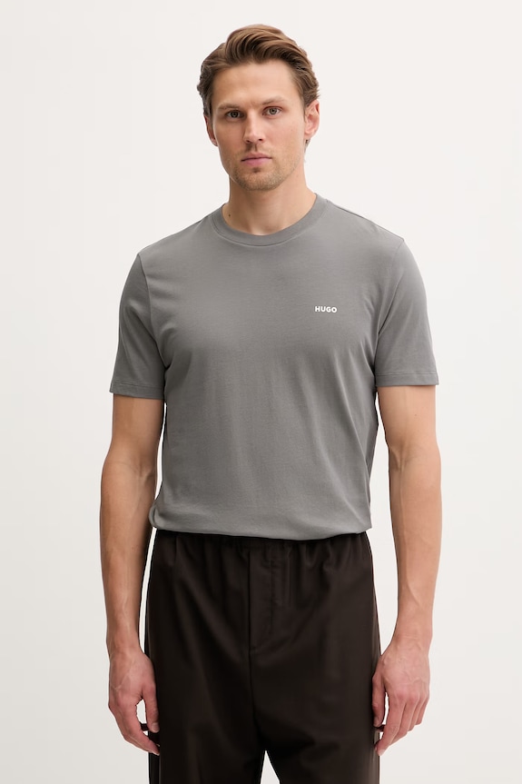 HUGO tricou bărbătesc din bumbac Dero222 gri 50466158