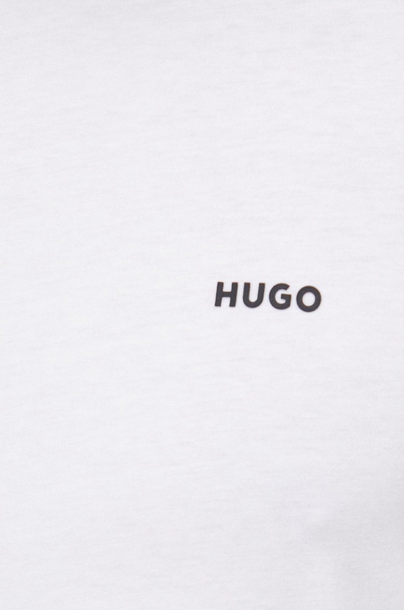 HUGO T-shirt męski bawełniany Dero222 50466158 biały