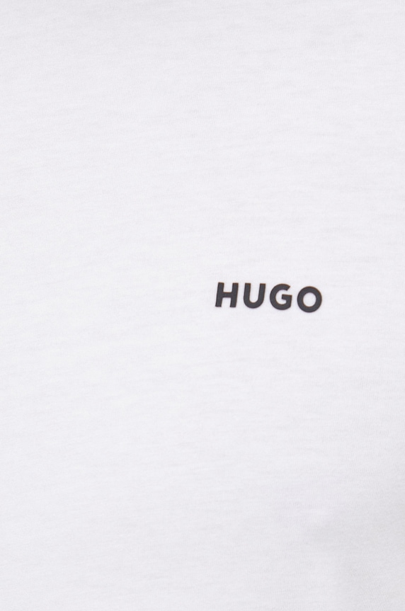 HUGO T-shirt męski bawełniany Dero222 50466158 biały