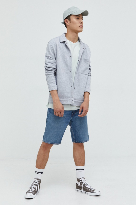 HUGO T-shirt męski bawełniany Dero222 50466158 zielony SS26