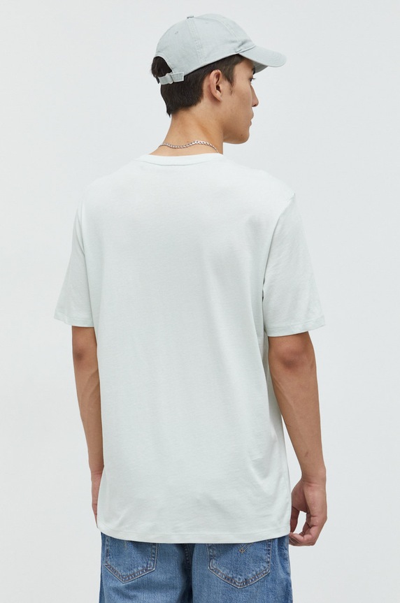 Odzież HUGO T-shirt męski bawełniany Dero222 50466158 zielony
