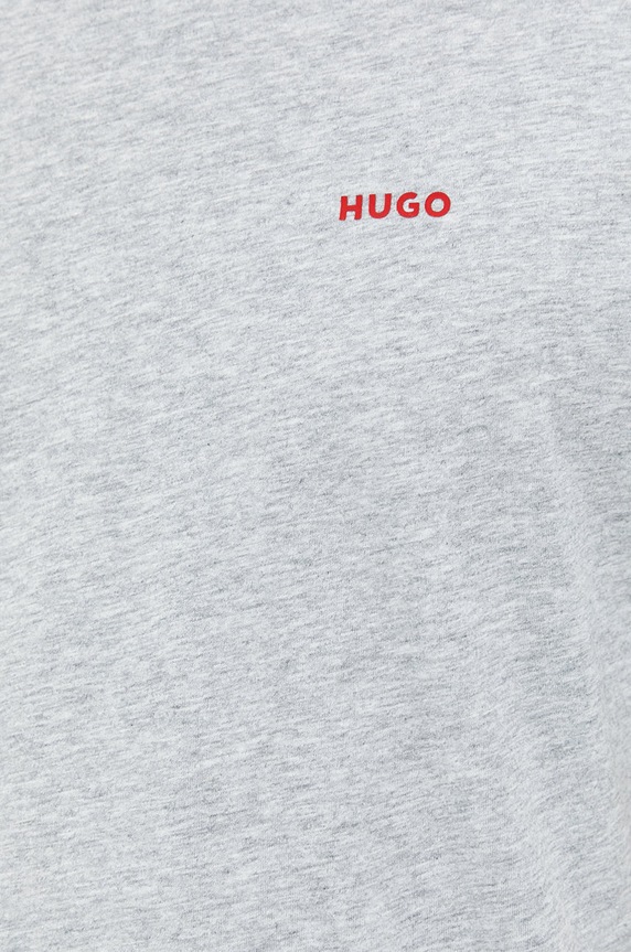 HUGO T-shirt męski bawełniany Dero222 50466158 szary