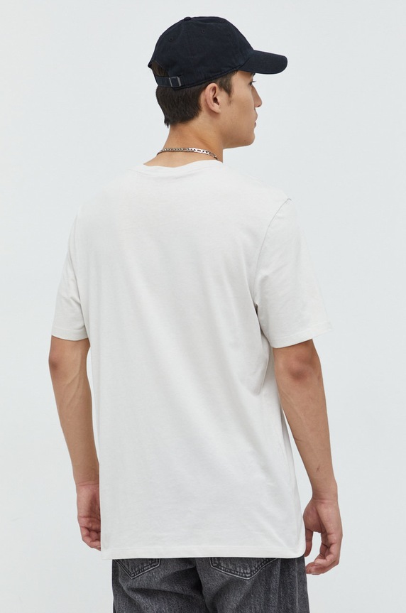 Odzież HUGO T-shirt męski bawełniany Dero222 50466158 beżowy