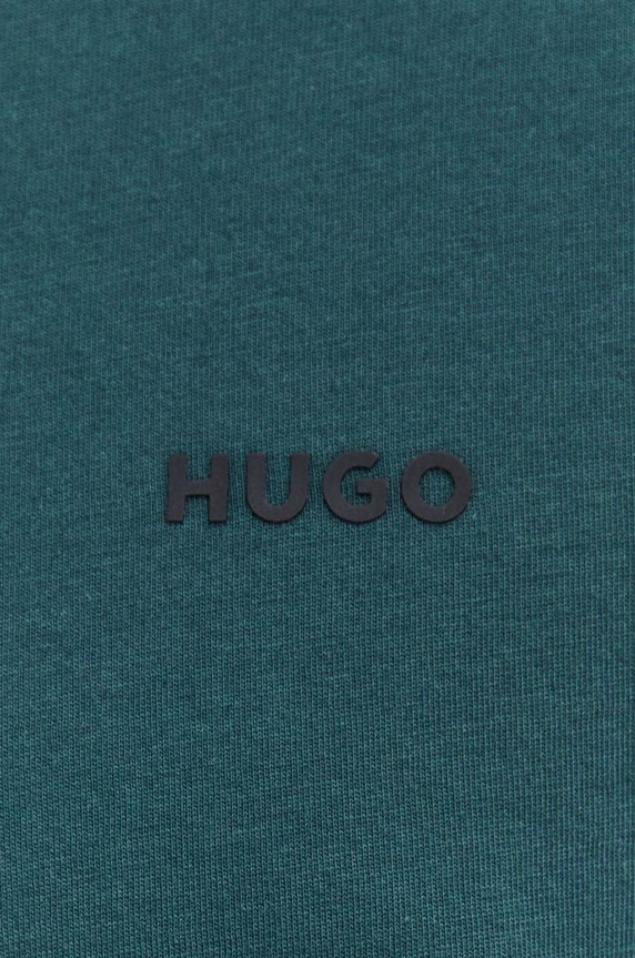 HUGO longsleeve bawełniany zielony 50466159