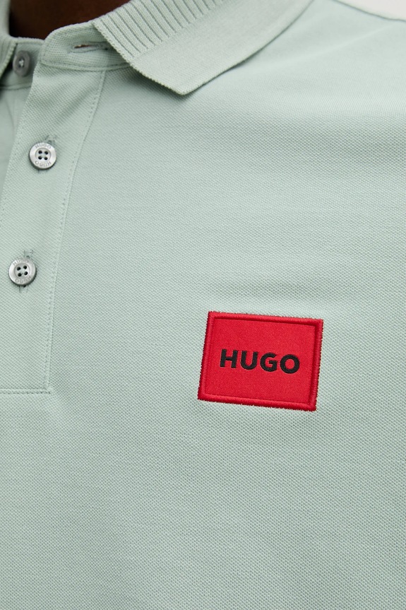HUGO pamut póló 50466202 zöld