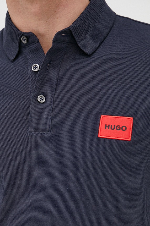 HUGO polo bawełniane Dereso222 50466202 granatowy