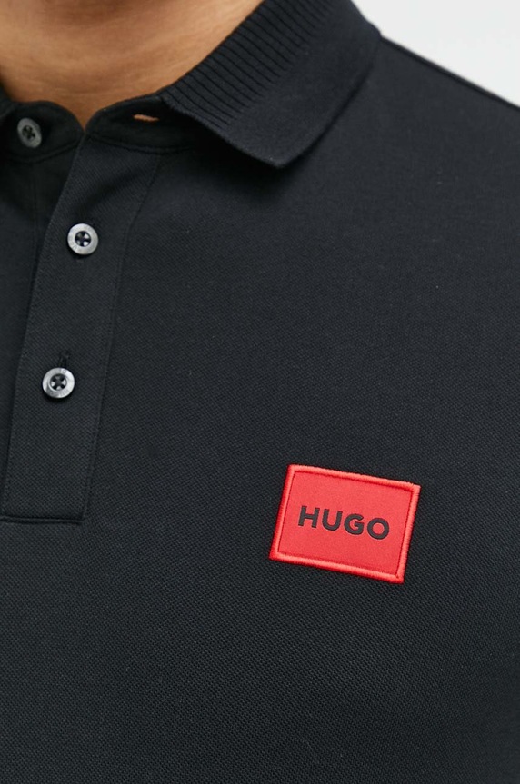 HUGO polo bawełniane Dereso222 50466202 czarny
