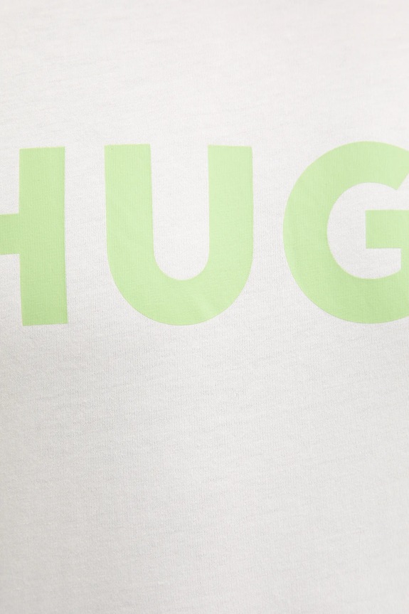 HUGO T-shirt męski bawełniany Dulivio biały 50467556