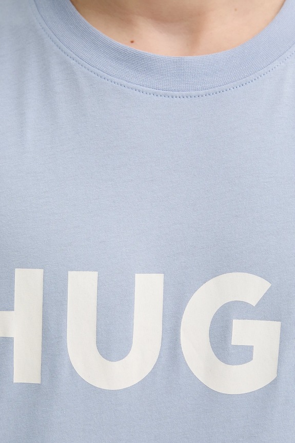 HUGO t-shirt męski bawełniany Dulivio 50467556 niebieski