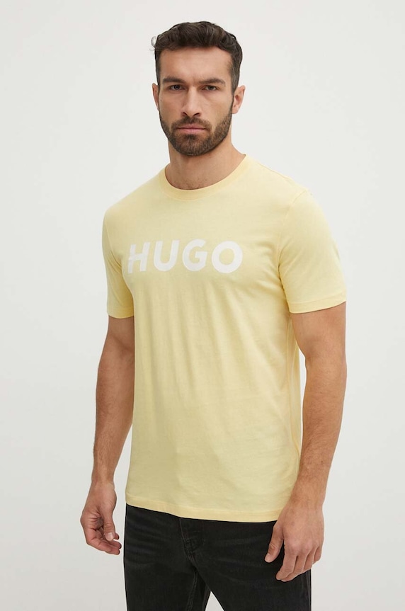 HUGO tričko pánske bavlnené Dulivio 50467556 žltá AA00
