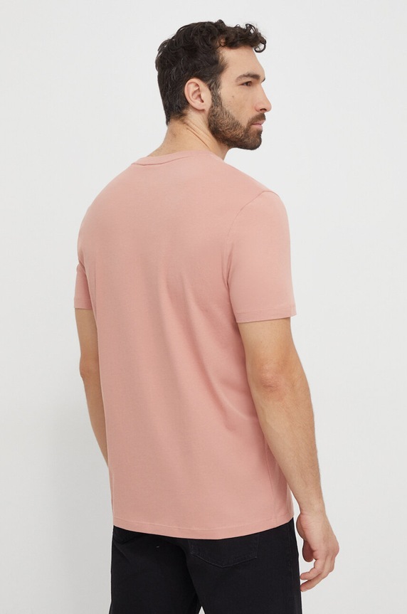 HUGO T-shirt męski bawełniany Dulivio 50467556 różowy AA00
