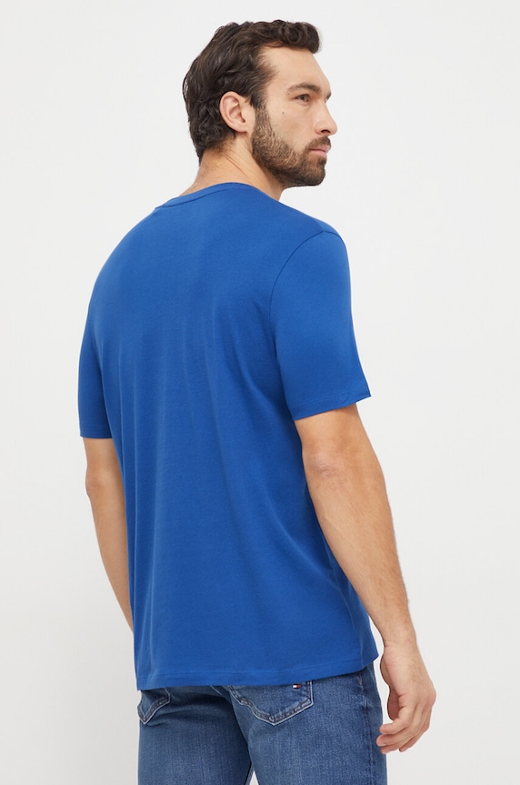 HUGO T-shirt męski bawełniany Dulivio 50467556 niebieski AA00