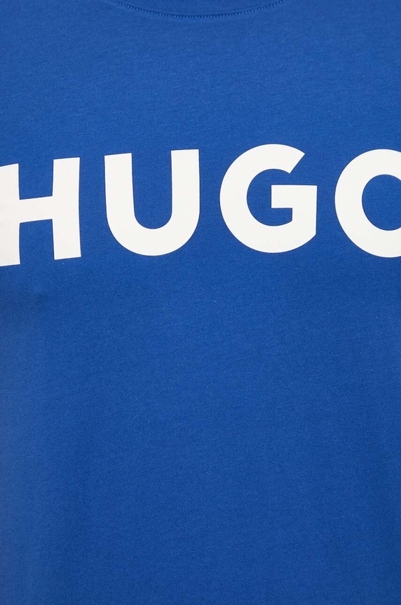 HUGO T-shirt męski bawełniany Dulivio niebieski 50467556