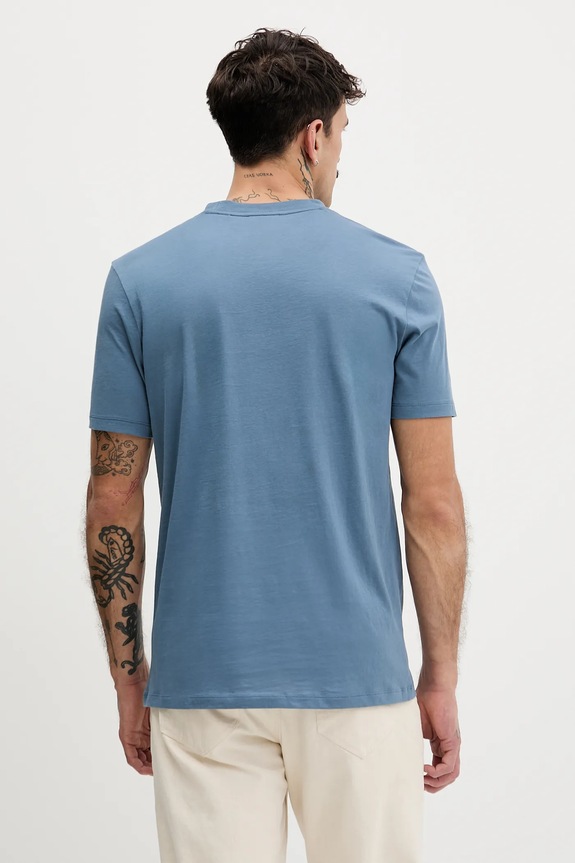 Odzież HUGO T-shirt męski bawełniany Dulivio 50467556 turkusowy