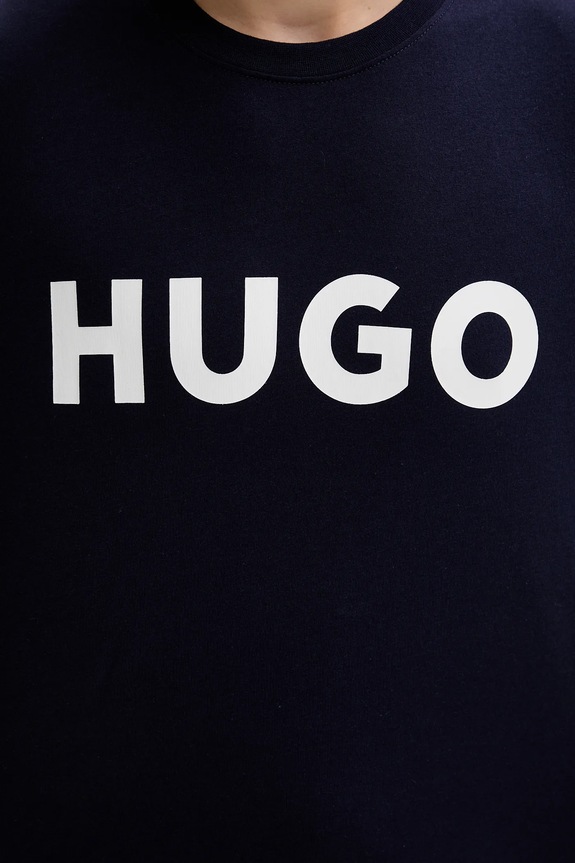 HUGO T-shirt męski bawełniany Dulivio 50467556 granatowy