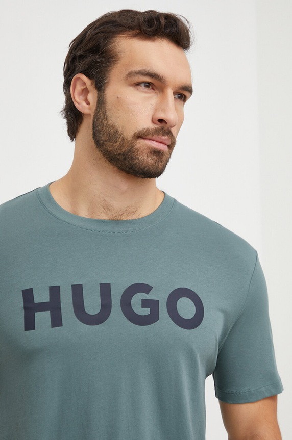 Oblečenie HUGO tričko pánske bavlnené Dulivio 50467556 zelená