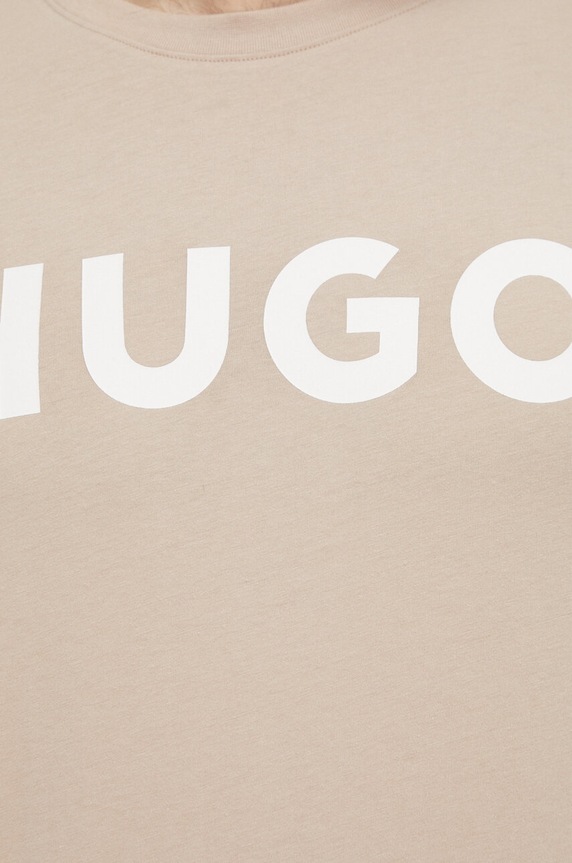 HUGO tričko pánske bavlnené Dulivio béžová 50467556