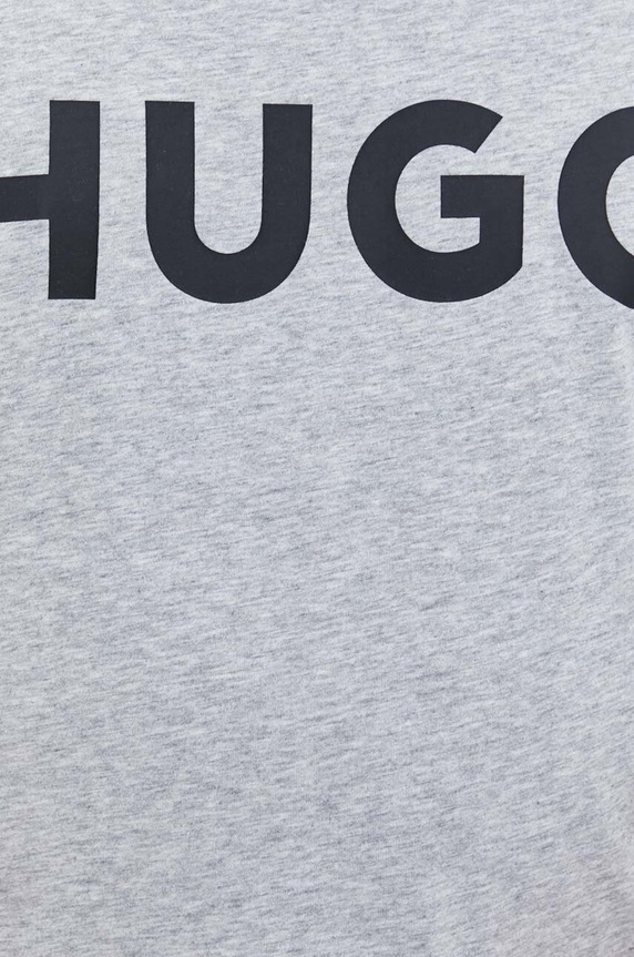 HUGO T-shirt męski bawełniany Dulivio szary 50467556