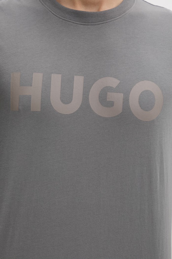 HUGO T-shirt męski bawełniany Dulivio 50467556 szary