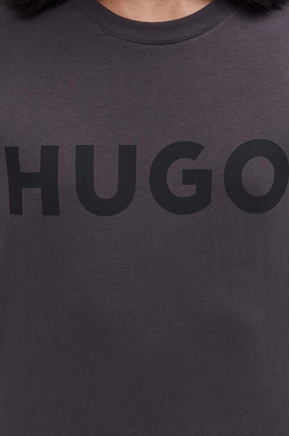 HUGO T-shirt męski bawełniany Dulivio 50467556 szary