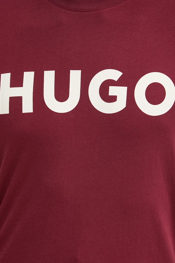HUGO T-shirt męski bawełniany Dulivio 50467556 czerwony