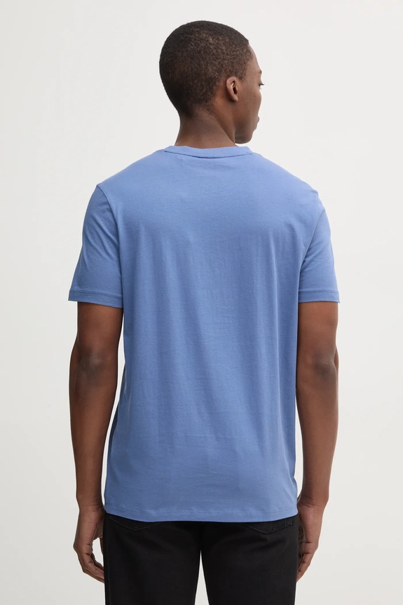Odzież HUGO T-shirt męski bawełniany Dulivio 50467556 niebieski